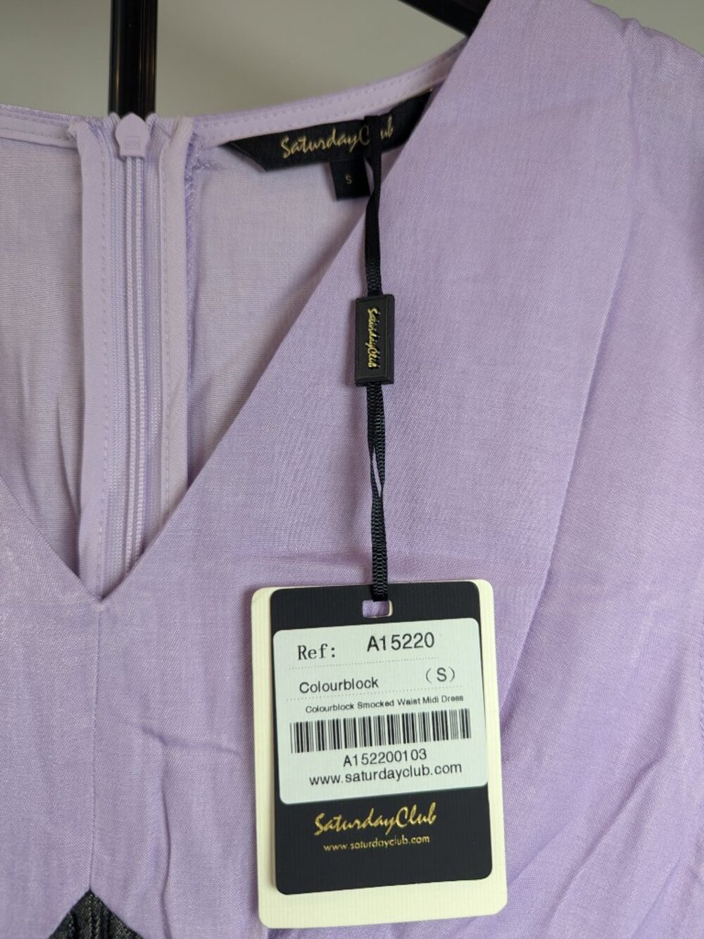 NWT Saturday Club Women's Size S Colourblock Maxi Dress Yellow/Purple - Picture 4 of 10